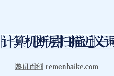 计算机断层扫描近义词是什么意思的图片